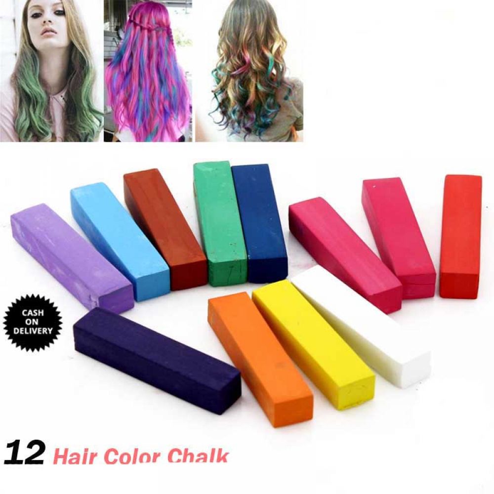 12 Temporary Hair Coloring Chalk